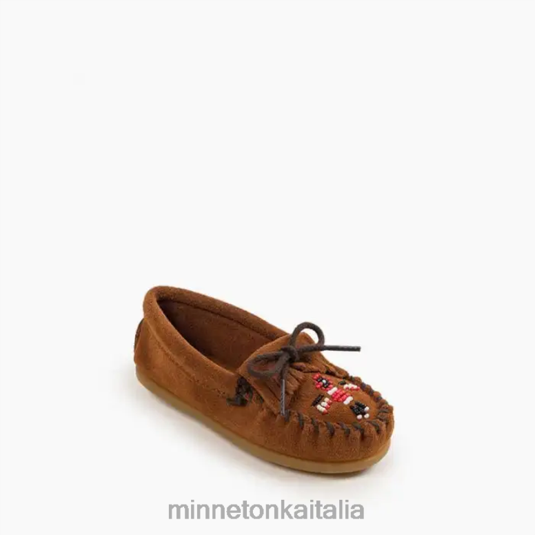 Minnetonka Moc. Thunderbird bambini marrone calzature R864L460