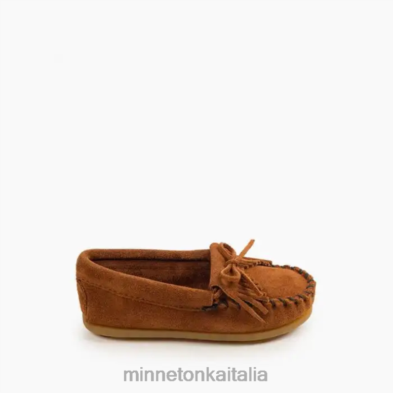 Minnetonka suola rigida Kilty bambini marrone calzature R864L457