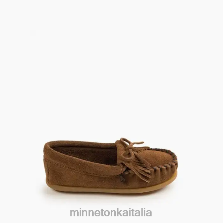Minnetonka suola rigida Kilty bambini marrone polvere calzature R864L458
