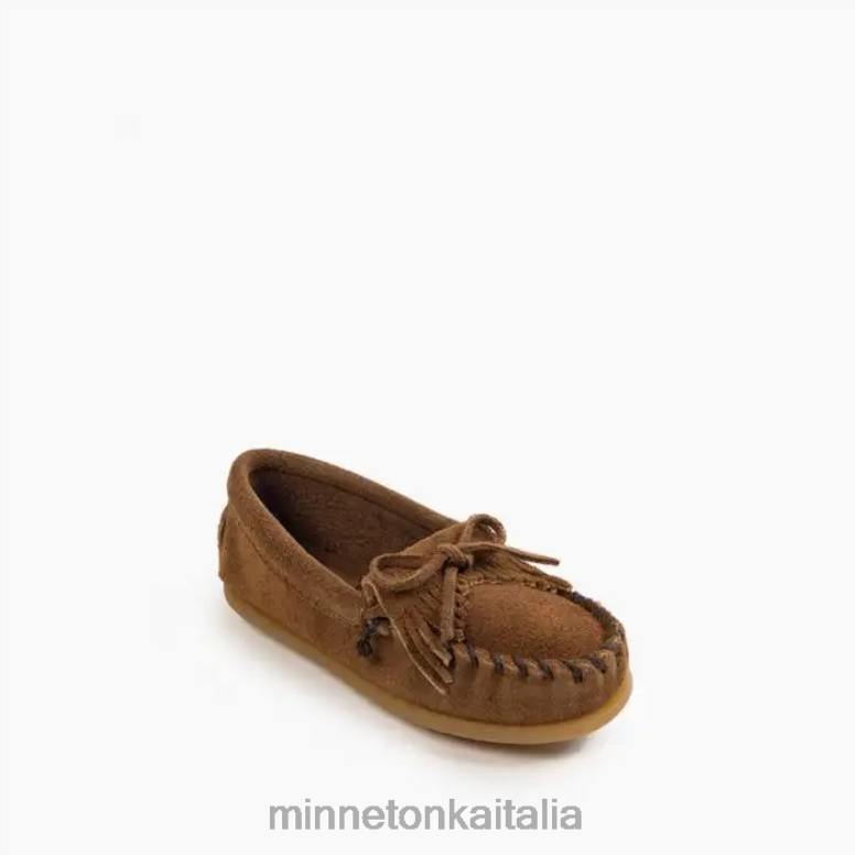 Minnetonka suola rigida Kilty bambini marrone polvere calzature R864L458