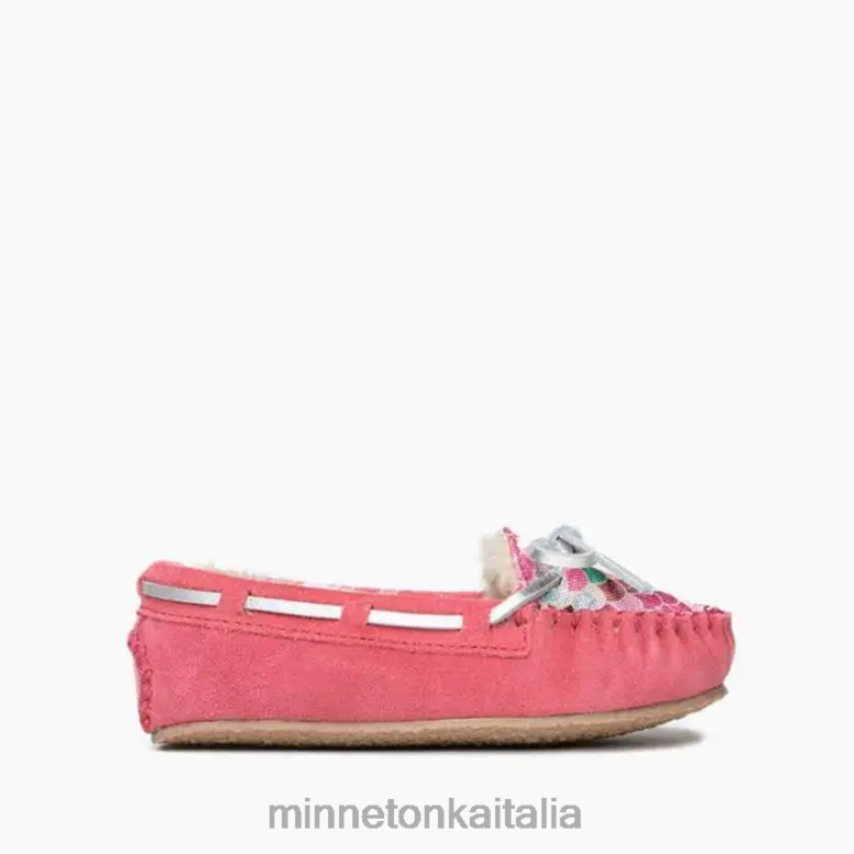 Minnetonka Cassie bambini sirena rosa shocking calzature R864L496