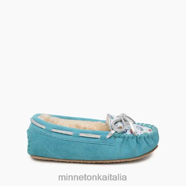 Minnetonka Cassie bambini unicorno turchese calzature R864L497