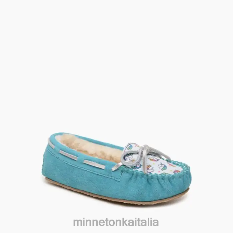 Minnetonka Cassie bambini unicorno turchese calzature R864L497