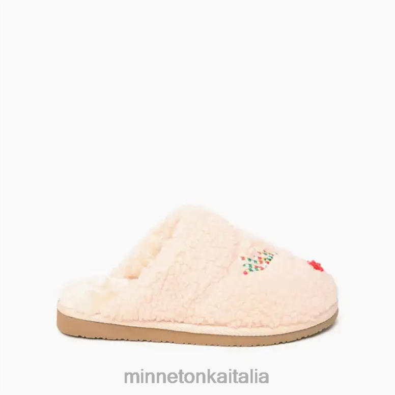 Minnetonka camicetta con renne bambini renna alla crema calzature R864L500