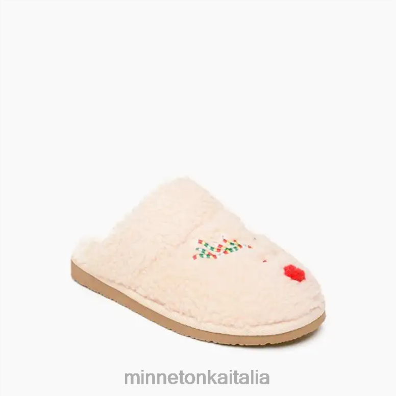 Minnetonka camicetta con renne bambini renna alla crema calzature R864L500