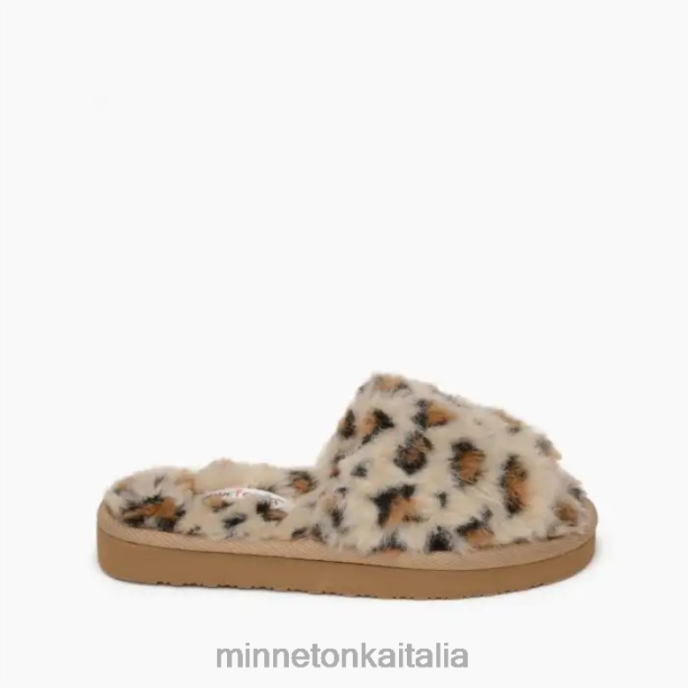 Minnetonka lilla bambini stampa leopardata color crema calzature R864L505