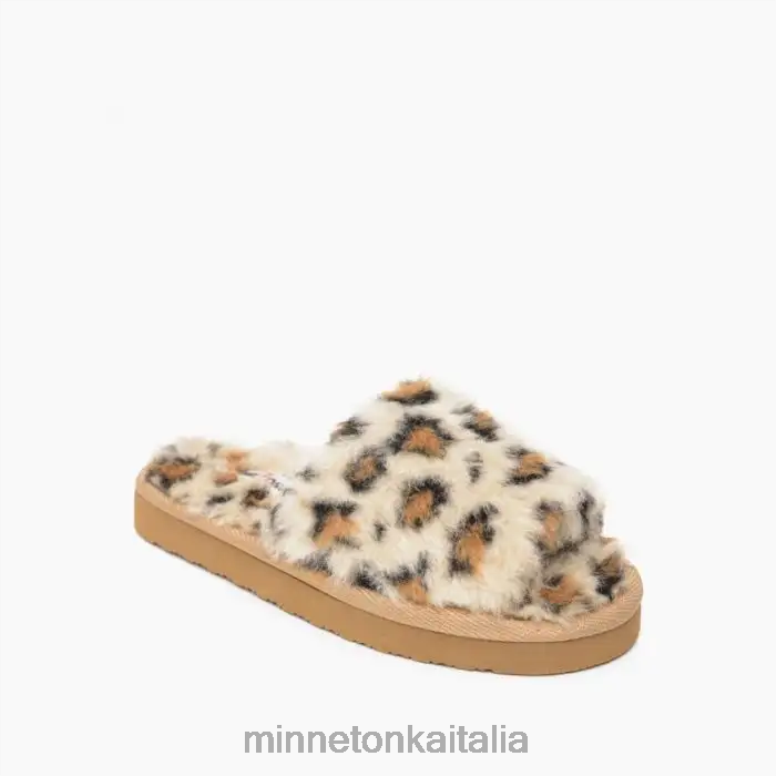 Minnetonka lilla bambini stampa leopardata color crema calzature R864L505