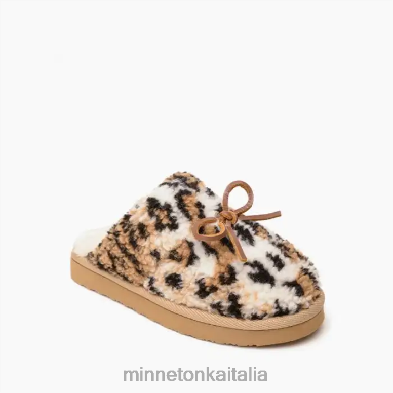Minnetonka mini graffio di raffica bambini animale alla cannella calzature R864L508