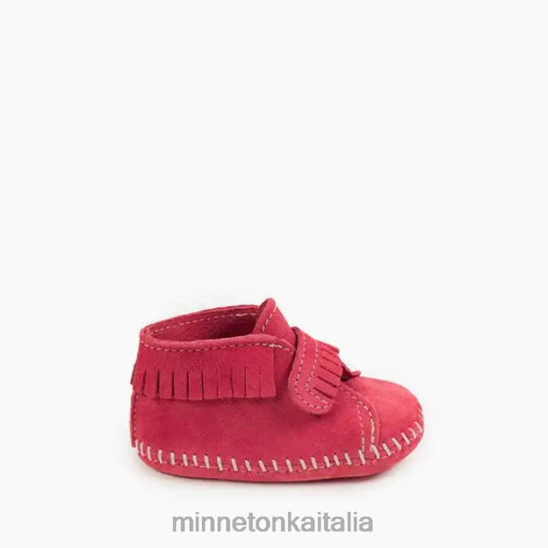 Minnetonka stivaletto con cinturino anteriore bambini rosa caldo calzature R864L487