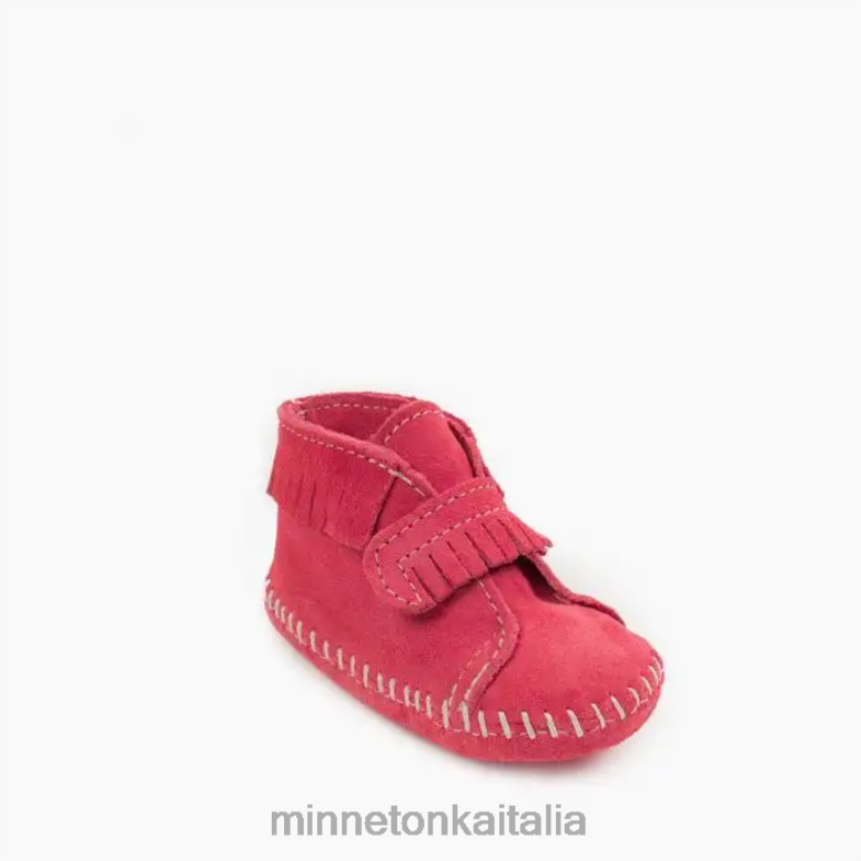Minnetonka stivaletto con cinturino anteriore bambini rosa caldo calzature R864L487