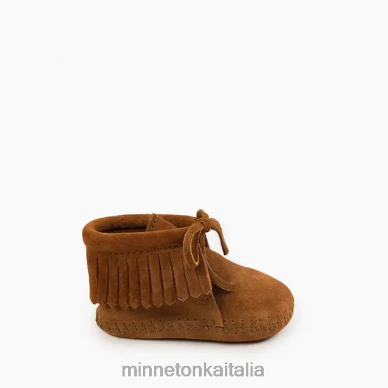 Minnetonka stivaletto con frange bambini marrone calzature R864L488