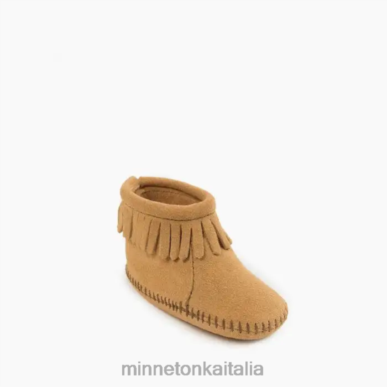 Minnetonka stivaletto con patta posteriore bambini abbronzatura calzature R864L492