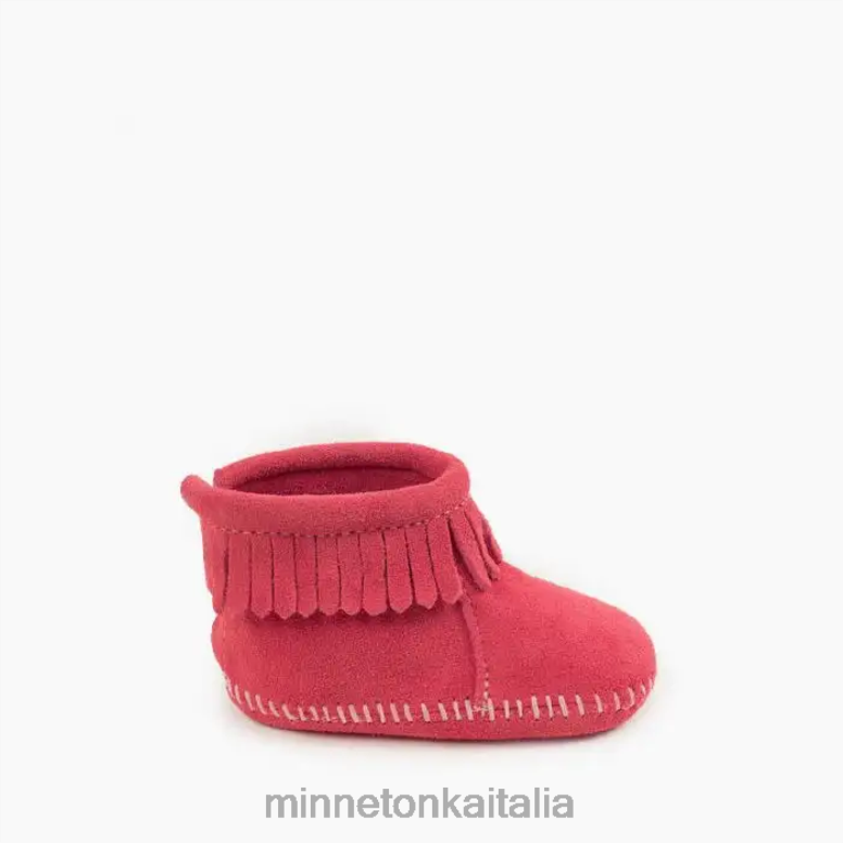 Minnetonka stivaletto con patta posteriore bambini rosa caldo calzature R864L491
