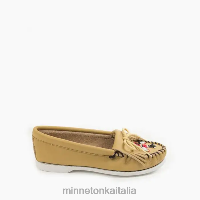 Minnetonka Moc. Barca Thunderbird donne naturale calzature R864L100