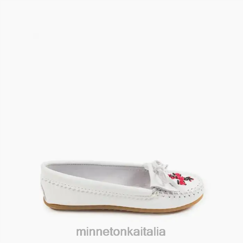 Minnetonka Moc. Thunderbird donne bianco calzature R864L90