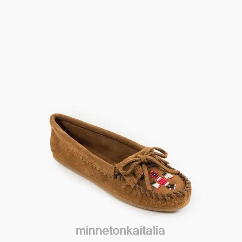 Minnetonka Moc. Thunderbird donne marrone polvere calzature R864L87