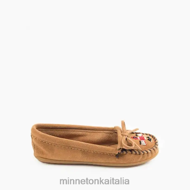 Minnetonka Moc. Thunderbird donne tortora calzature R864L89