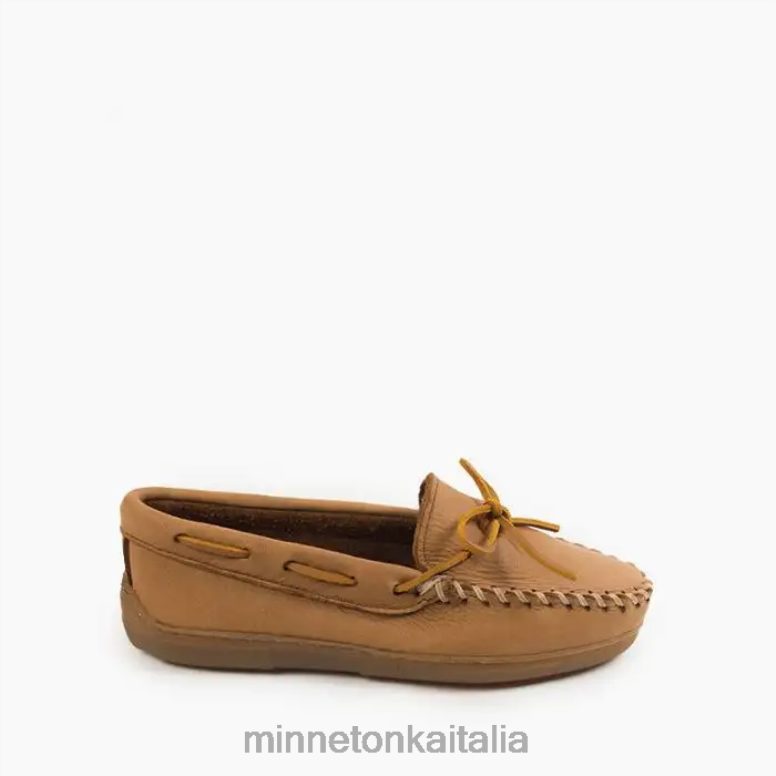 Minnetonka classico in pelle d'alce donne naturale calzature R864L109