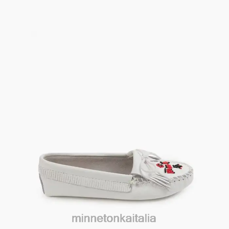 Minnetonka suola morbida Thunderbird donne bianco calzature R864L119