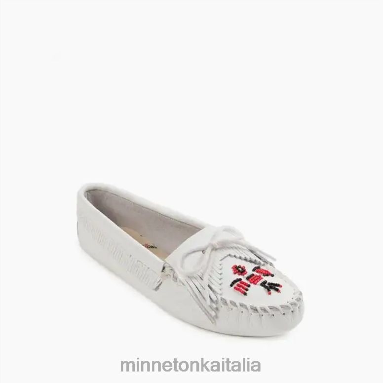 Minnetonka suola morbida Thunderbird donne bianco calzature R864L119