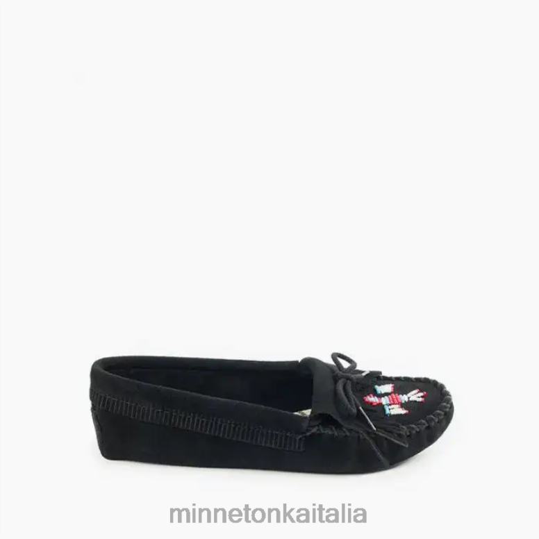 Minnetonka suola morbida Thunderbird donne nero calzature R864L115