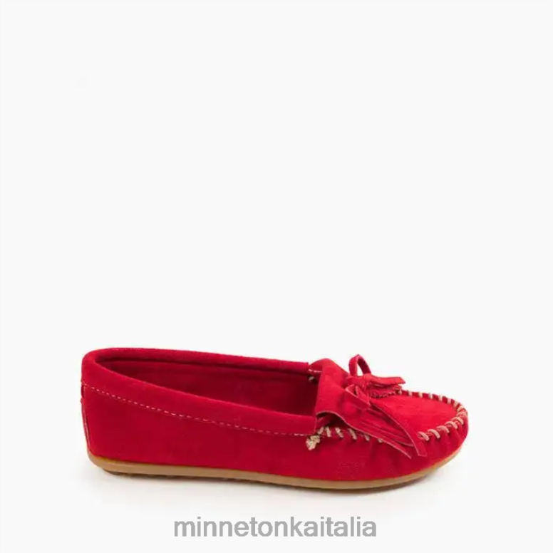 Minnetonka suola rigida Kilty donne rosso calzature R864L80