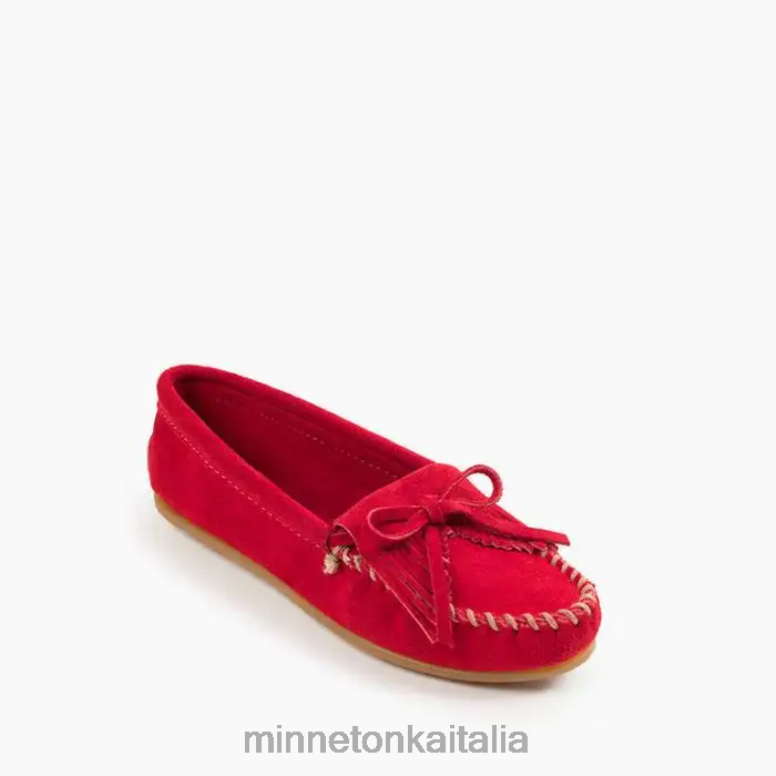 Minnetonka suola rigida Kilty donne rosso calzature R864L80