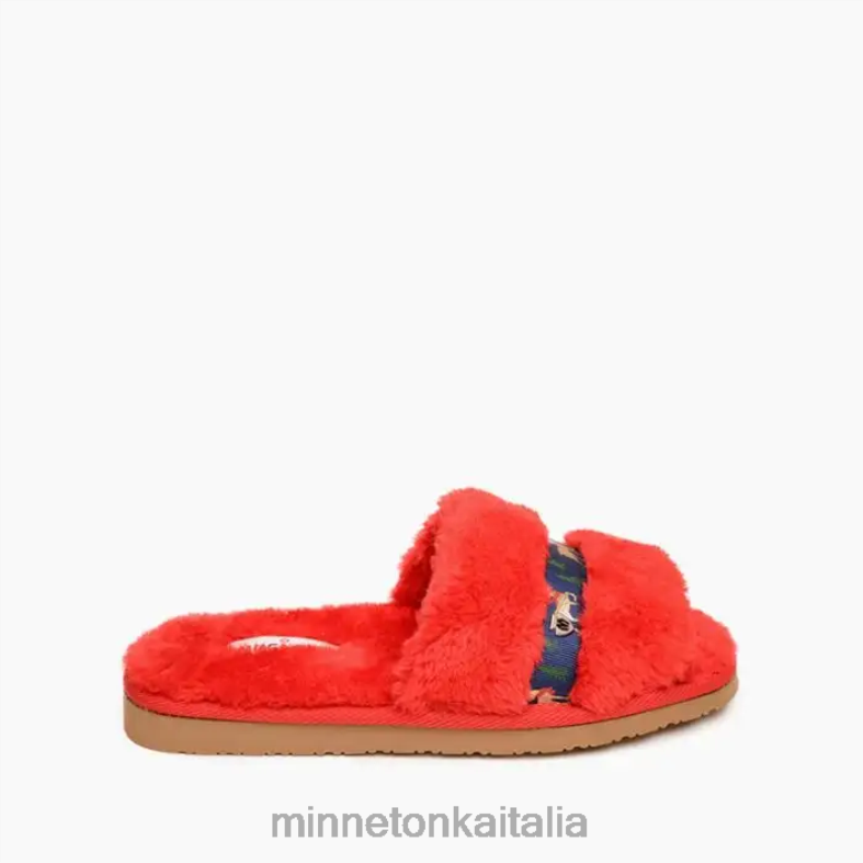 Minnetonka Londra donne renna rossa calzature R864L278