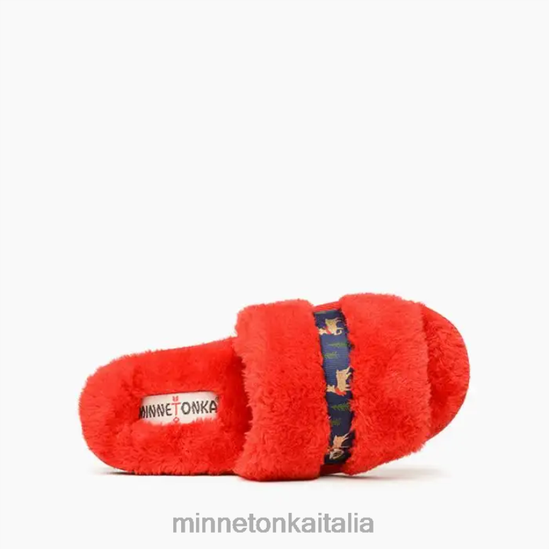 Minnetonka Londra donne renna rossa calzature R864L278