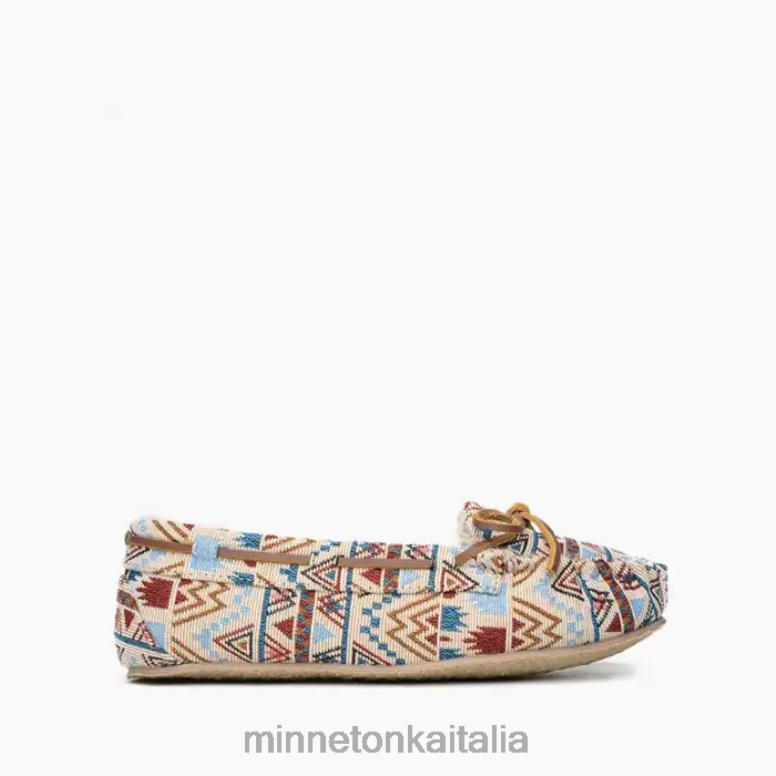 Minnetonka callmente donne mosaico color crema calzature R864L202