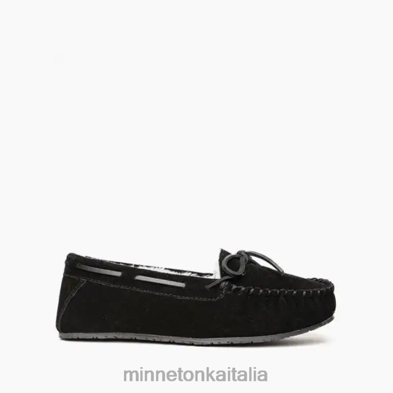 Minnetonka comodo mocassino donne nero calzature R864L263