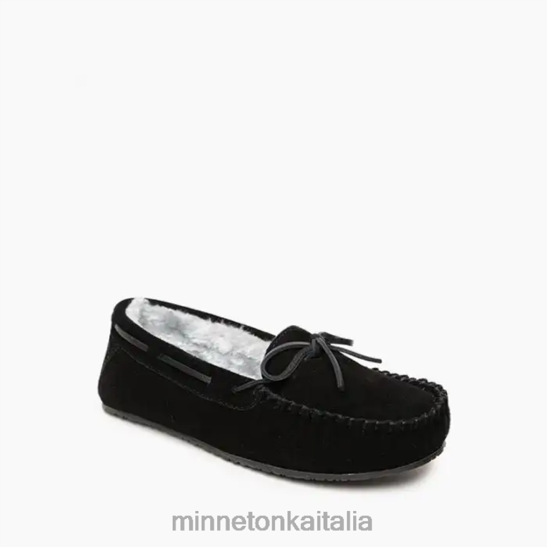 Minnetonka comodo mocassino donne nero calzature R864L263