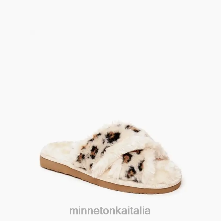 Minnetonka lilly donne stampa leopardata color crema calzature R864L282