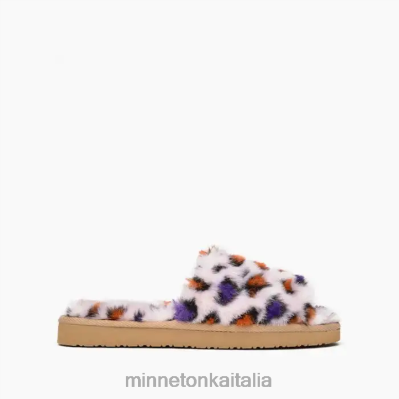 Minnetonka lolo donne stampa leopardata cipria calzature R864L287