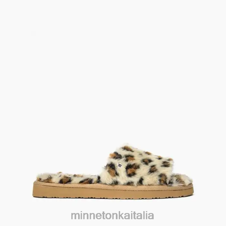 Minnetonka lolo donne stampa leopardata color crema calzature R864L290