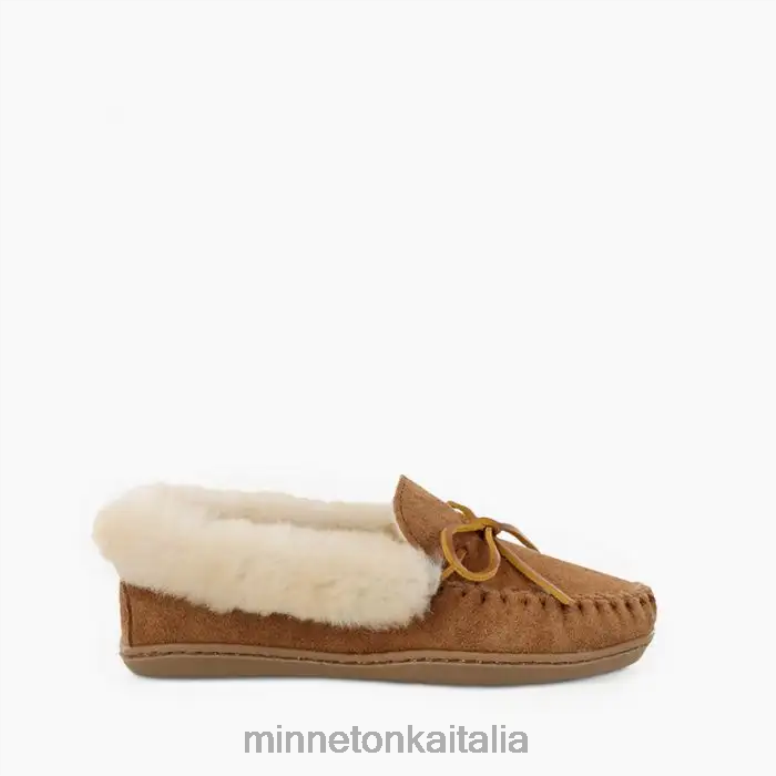 Minnetonka moc in montone alpino donne abbronzatura dorata calzature R864L226