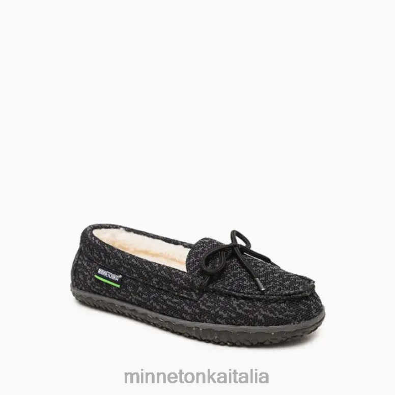 Minnetonka quercia ecologica donne nero calzature R864L265