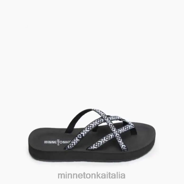Minnetonka Hanna donne nero calzature R864L179
