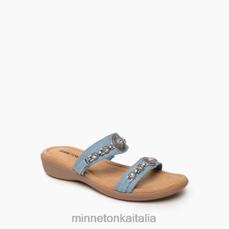 Minnetonka brenn donne denim azzurro calzature R864L197