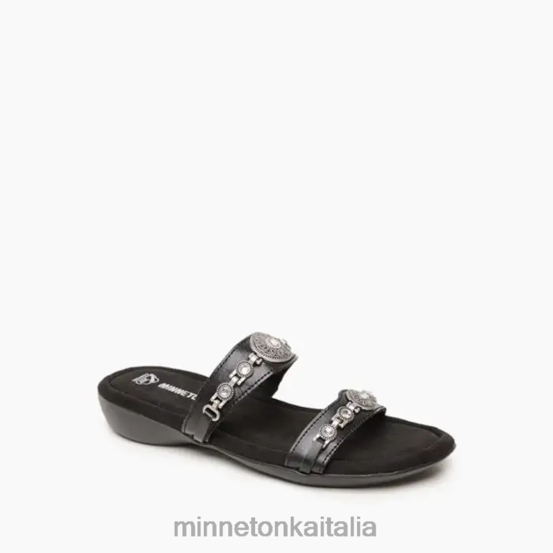 Minnetonka brenn donne nero calzature R864L196