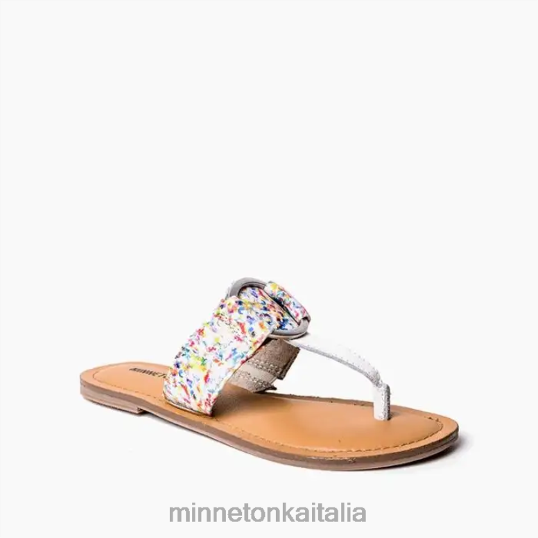 Minnetonka fairlea donne cera bianca fusa calzature R864L185