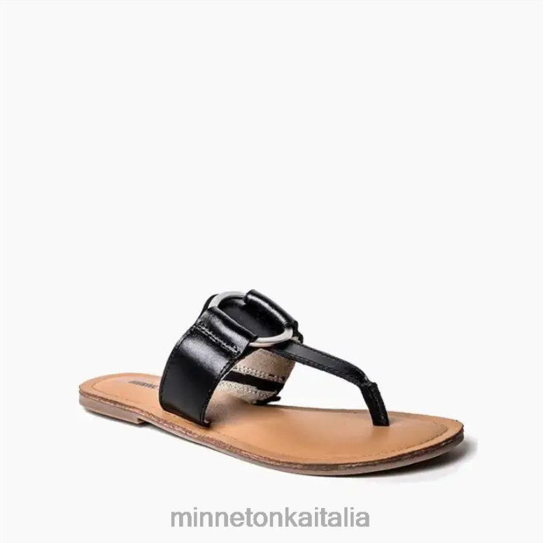 Minnetonka fairlea donne nero calzature R864L182