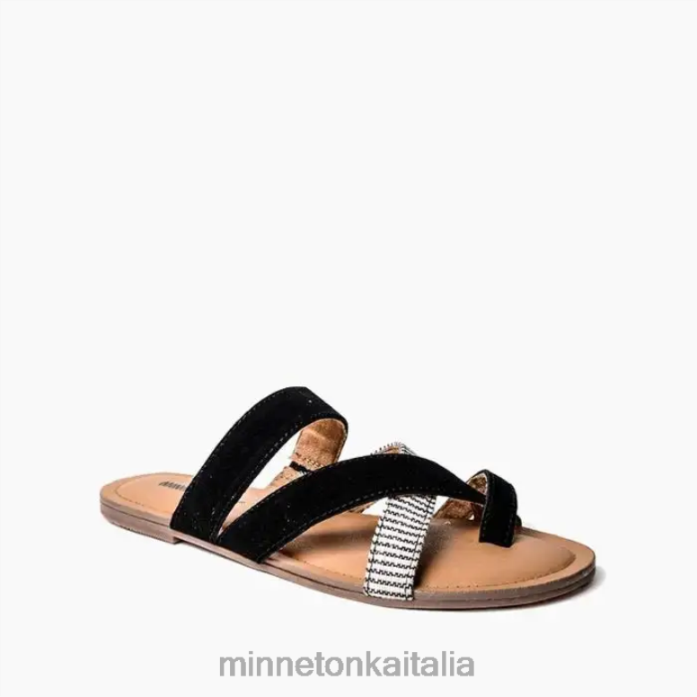 Minnetonka faribee donne nero multiplo calzature R864L165