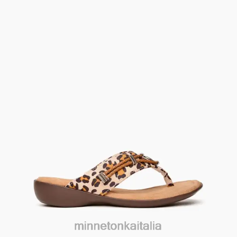Minnetonka silverthorne 360 donne stampa leopardata color crema calzature R864L155