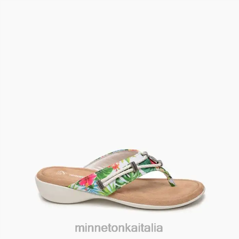 Minnetonka silverthorne 360 donne stampa tropicale bianca calzature R864L164