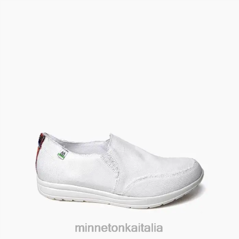 Minnetonka distesa ecologica donne bianco calzature R864L322