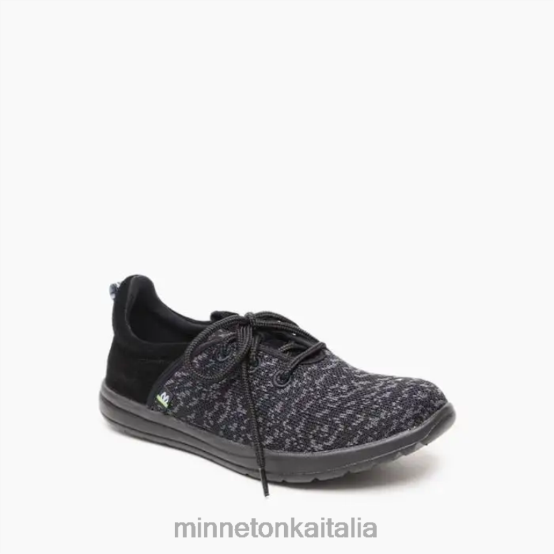 Minnetonka eco di nuovo donne nero calzature R864L315
