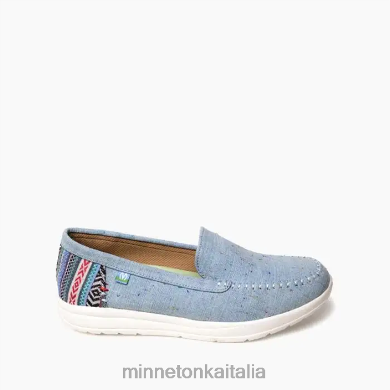 Minnetonka scoprire donne macchia di denim leggero calzature R864L105