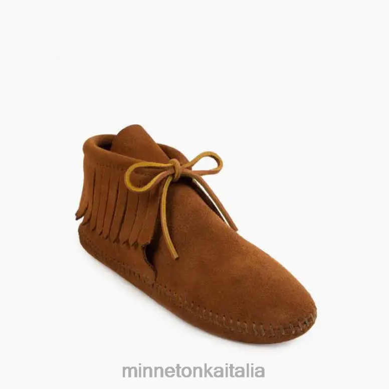 Minnetonka classico stivale con suola morbida con frange donne marrone calzature R864L19