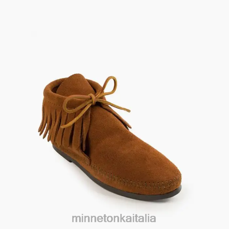 Minnetonka classico stivale rigido con frange donne marrone calzature R864L30